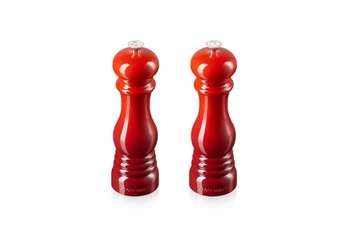 Le Creuset Salt and Pepper Mill Set, 8-Inch, Cerise