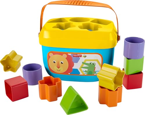 (-48%) Fisher-Price Babys Erste Bausteine | Babyspielzeug ab 6 Monate, 9 Monate | Steckspiel ab 1 Jahr | Motorikspielzeug ab 6 Monate | Baby-Sortierspiel mit Sortierbox | Lern- & Formensortierspiel, FFC84