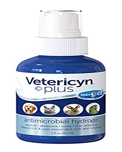 Vetericyn Plus Dog Wound Care Hydrogel Spray | Healing Aid and Wound Protectant, Sprayable Gel to Relieve Dog Itchy Skin, Safe for All Animals. 3 Ounces
