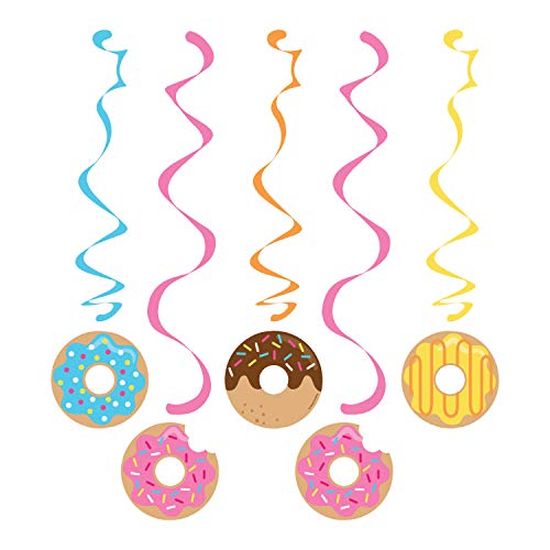 Creative Converting - 324238 Creative Converting Donut Party Dizzy Danglers, Multisizes, Multicolor
