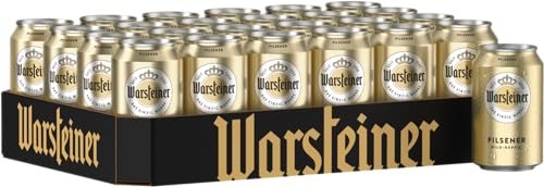 🔥 STARKER PREIS (-51%) Warsteiner Premium Pilsener Bier, mild süffiges Pils, Dosenbier EINWEG (24 x 0.33 L Dose)