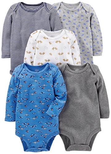 Body Pacote com 5 bodies de manga comprida Simple Joys by Carter'sUnisex Bebê