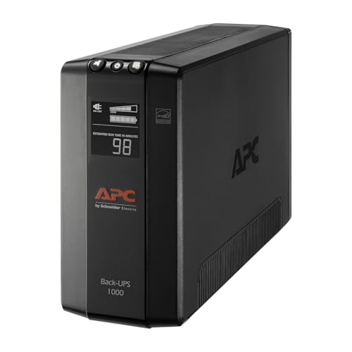 APCBack-UPS Pro 1000VA UPS Battery Backup &amp; Surge Protector, BX1000M Backup Battery Power SupplyENERGY STARUPS Wa