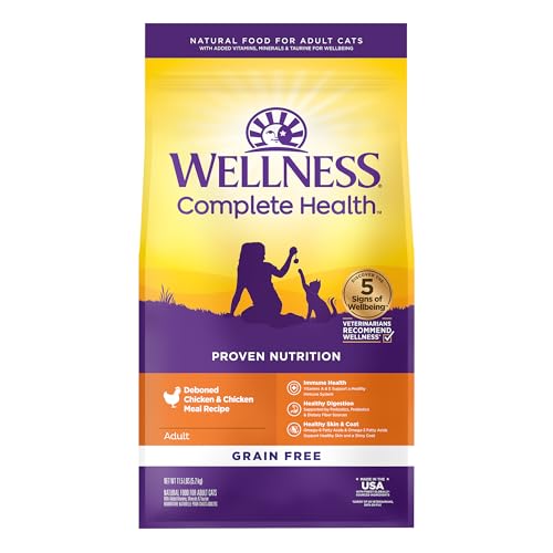 Wellness Complete Health Adult Dry Cat Food Grain Free Chicken 11.5 lb