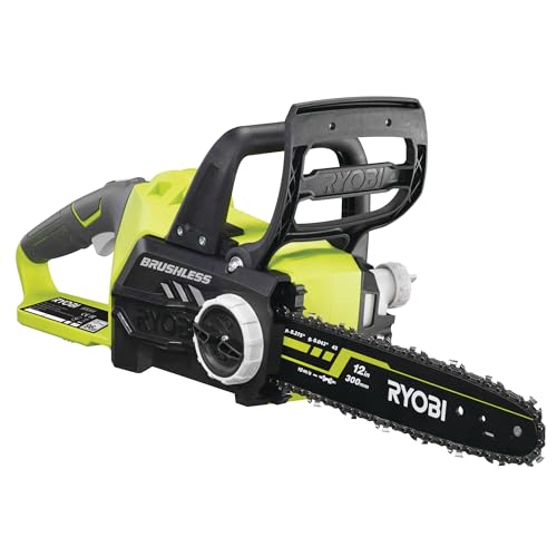 RYOBI 18 V ONE+ Brushless Akku-Kettensäge OCS1830, Schwertlänge 30 cm, bürstenloser Motor, werkzeugloses Kettenspannen, ohne Akku und Ladegerät