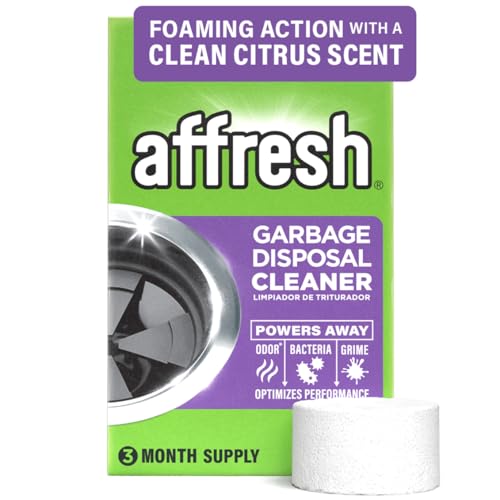 Affresh Garbage Disposal Cleaner, Removes Odor-Causing Residues, 3 Tablets
