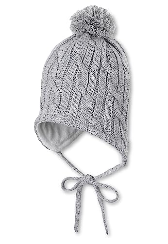 (-57%) Sterntaler Unisex Kinder Strickmütze Mit Bommel Mütze, Silber Melange, 41 EU