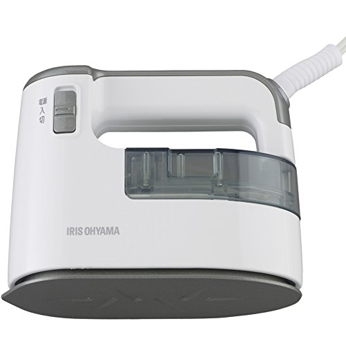 アイロン ハンガーにかけたまま 衣類スチーマー スチーム アイリスオーヤマ2段階 セラミックコーティング 計量カップ付き しわ伸ばし 霧吹き ドライ ショット パワフル かけたまま ホワイト グレー ピンク IRN-21C 3