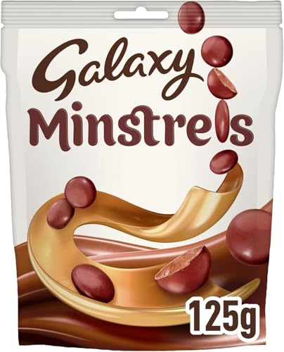 Galaxy Minstrels Sharing Milk Chocolate Bag, 118g - Smooth Chocolate Sweets & Crisp Candy Treats - Chocolate Snacks For Movie Nights, Hampers & Chocolate Gift Box