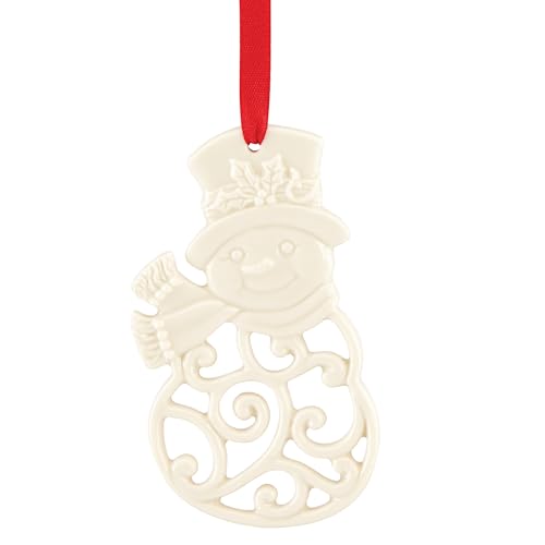 Lenox 853717 Snowman Charm Ornament, Christmas