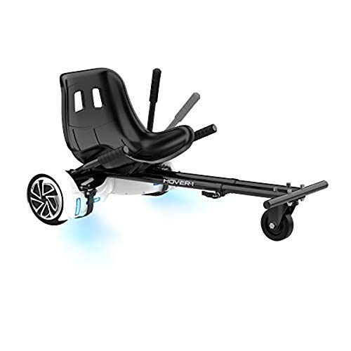 Hover-1 Buggy Hoverboard Attachment Compatible with Most 6.5" & 8" Electric Hoverboards, Hand-Operated Rear Wheel Control, Adjustable Frame & Straps, Easy Assembly & Install Hoverboard Go Kart