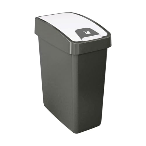 (-23%) keeeper magne Abfallbehälter, Flip-Deckel, 25 l, Graphit-Grau