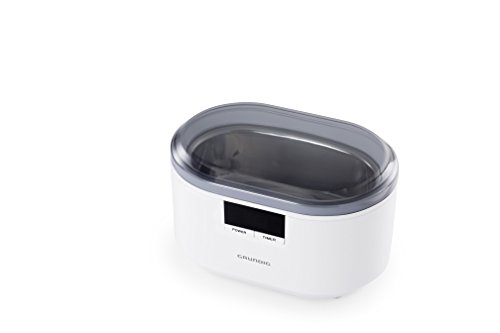 (-21%) Grundig UC 6620 Ultraschallreiniger mit Timerfunktion, hocheffiziente Reinigung mit Ultraschall, Doppelwellen-Prinzip, 500 ml Wassertank, 50 W Leistung, integrierter Uhrenhalter, Weiß