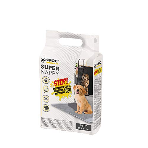 Croci C6028170 Super Nappy Carbon Underlay, Pack of 14, 57 x 54 cm