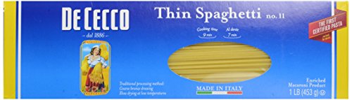 De Cecco Thin Spaghetti No.11, 1 Pound