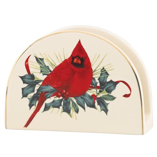 Lenox 870604 Winter Greetings Napkin Holder, Porcelain, Multicolor
