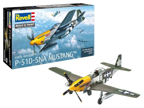 (-34%) Revell REV-03944 03944-Modellbausatz Flugzeug 1:32-P-51D Mustang im Maßstab 1:32, Level 5, Orginalgetreue Nachbildung mit vielen Details