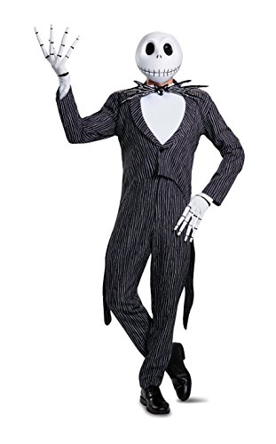 Disguise mens Jack Skellington Prestige Adult Sized Costume, Multi, Black, X-Large US