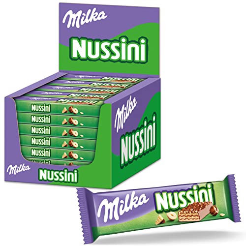 (-16%) Milka Nussini Riegel – Knusprige Waffelschnitte mit Haselnusscrème und Alpenmilch-Schokolade – 35 x 31,5 g
