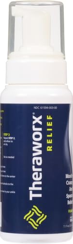 Theraworx Relief for Muscle Cramps Foam Fast-Acting Muscle Spasm, Leg Soreness with Magnesium Sulfate - 7.1 oz - 1 Count