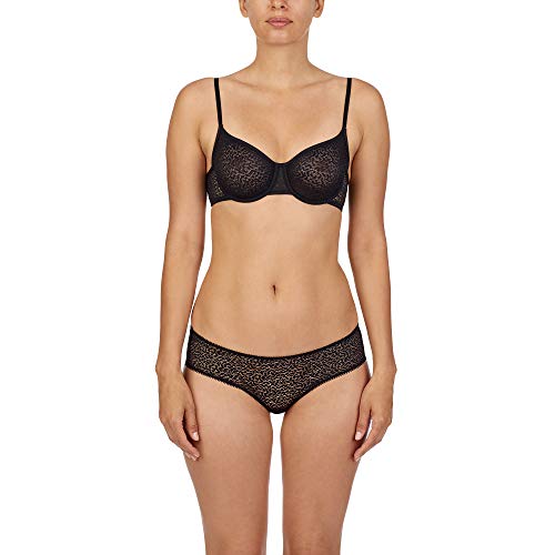 DKNY Women's Modern Lace Unlined Demi Bra, Black, 36C