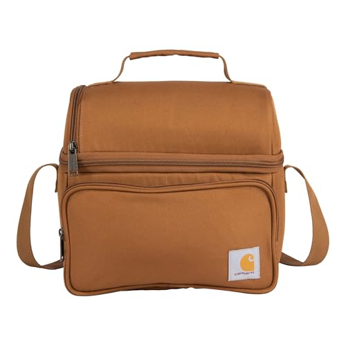 Carhartt Camping Cooler, Worksite Lunchbox, Soft Shell Lunch Bag for Construction Sites, Work and Everyday Use, BrownCr