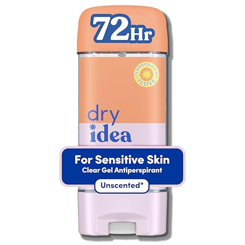 Dry Idea Gel Deodorant & Antiperspirant for Women - Hypoallergenic for Sensitive Skin, 2X Longer Sweat Protection, 72Hr Sweat & Odor Protection, Unscented, Womens Deodorant, 3 oz