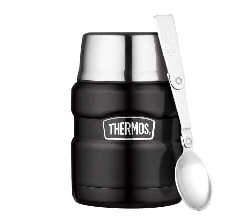 (-33%) Thermos STAINLESS KING Thermobehälter 0,47 l, 9 h heiß, charcoal black mat
