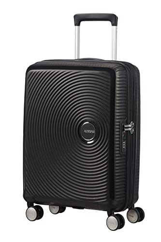 (-59%) American Tourister Soundbox - Spinner S Erweiterbar Handgepäck, 55 cm, 35.5/41 L, Schwarz (Bass Black)