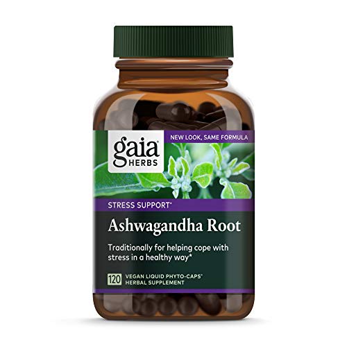Gaia Herbs Ashwagandha Root - Stress Relief & Sleep Support Supplement - Supports Balanced Energy Levels & Positive Outlook* - 120 Vegan Liquid Phyto Capsules (60-Day Supply)