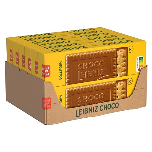(-27%) LEIBNIZ Choco Vollkorn, 12er Pack, knusprige Vollkornkekse eingebettet in zarte Milchschokolade, Großpackung als Vorrat oder zum Verkauf (12 x 125 g)