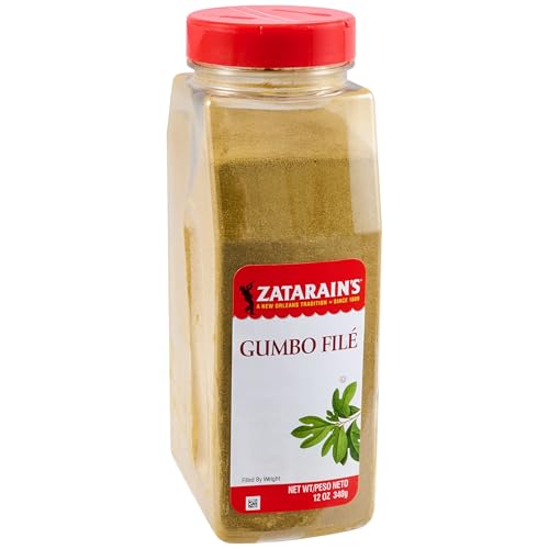 Zatarain's Gumbo Filé, 12 oz - One 12 Ounce Container of Gumbo Filé Seasoning Made with Sassafras Tree Leaves, Best for Cajun Gumbo Soup or Seafood Stew