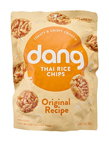 Dang Thai Rice Chips | Gluten Free, Soy Free & Preservative Free Rice Crisps, Healthy Snacks Made with Whole Foods (Original, 3.5 Ounce (Pack of 1))