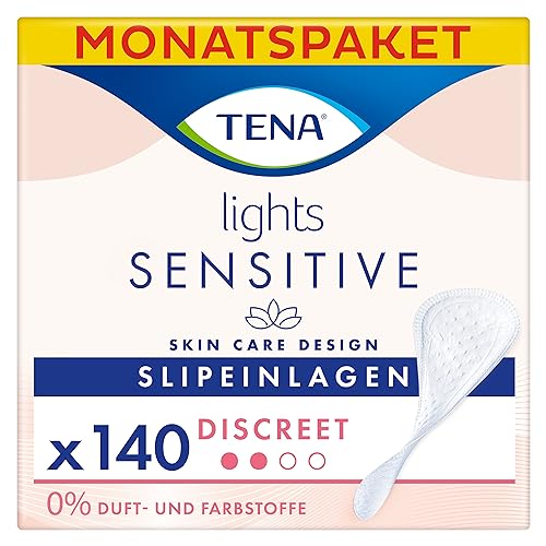 TENA Lights Light Liner, 140 Incontinence Liners ( 28 x 5 packs) for Women with Sensitive Skin, Breathable and Unscented Liner for Light Bladder Weakness and Incontinence