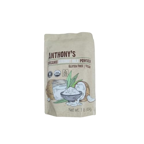 Anthony's Organic Coconut Milk Powder, 1 lb, Gluten Free, Vegan & Dairy Free, Creamer Alternative, Keto Friendly