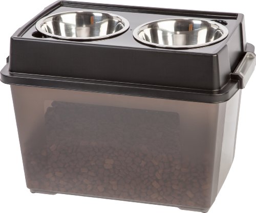 IRIS USA Elevated Dog Feeder with Airtight Food Storage