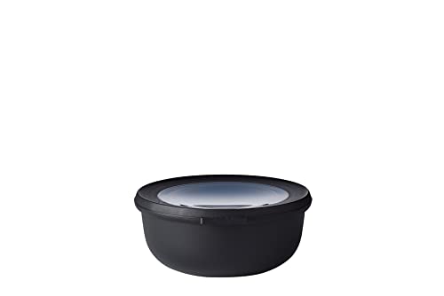 🔥 SELTEN SO GÜNSTIG (-36%) Mepal Multi Bowl Cirqula Round - Mikrowellen Geschir - Geeignet als Luftdichte Aufbewahrungsbox für den Kühlschrank, Mikrowellengeschirr & als Frischhaltedosen - 750 ml - Nordic black