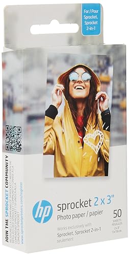 hp sprocket photo paper 50 sheets