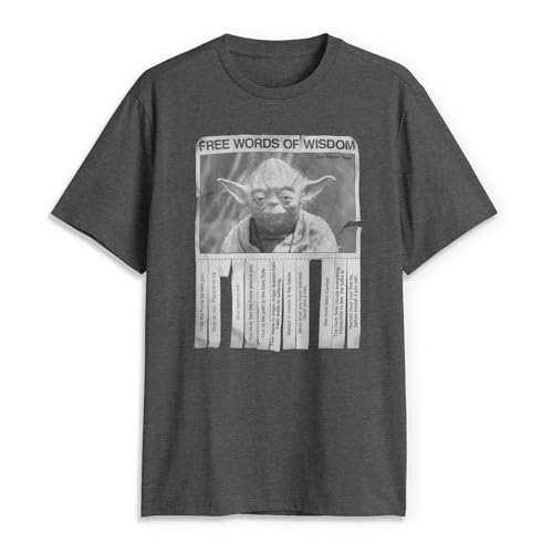 Star Wars Men’s Regular Vintage Inspired Graphic Tees T-Shirt, Charcoal Heather, XX-Large