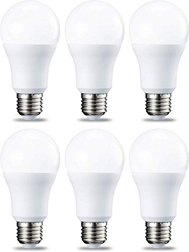 🔥 STARKER PREIS (-36%) Amazon Basics LED-Leuchtmittel, Edison-Schraubgewinde E27, 10.5 W (entspricht 75-W-Glühbirne), Warmweiß, nicht dimmbar, 6Stück (1er Pack)