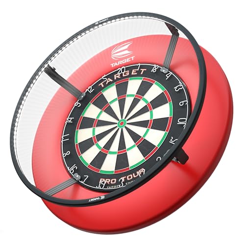 (-25%) Target Darts Corona Vision Dartboard Lighting System, Schwarzer Rahmen | Weißes LED Dart Board Surround Ringlicht mit magnetischen Füßen | Schatten eliminierendes Dartboard Licht | Professionelle Dart