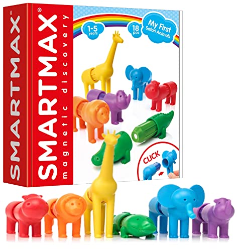 SmartMax - My First Safari Animals, Magnetic Discovery Play Set, 18 pieces, 1 - 5 Years