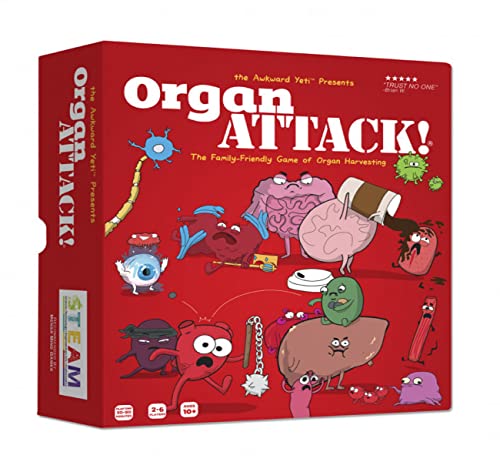 The Awkward Yeti Organ Attack! Card Game, A Family Fun Game for Kids and Adults - Funny Playing Cards for GameNights with Family of Kids and Teens | Ages 8+