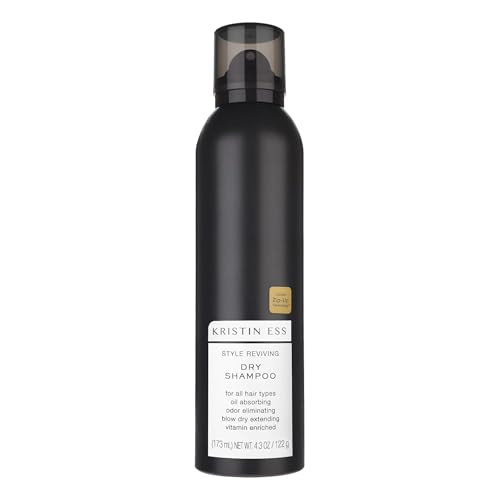 Kristin Ess Dry Shampoo Spray for Oily Hair - Absorbs Oil, Adds Volume with Minimal Residue, Style Extender + Fragrance Refresher - Sulfate-Free, Vegan + Color Safe - Fresh Pear Fragrance