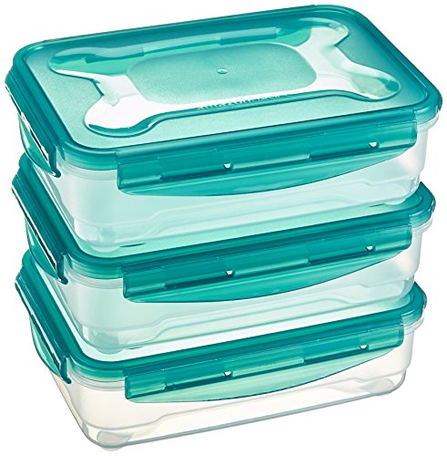 🔥 STARKER PREIS (-69%) Amazon Basics Gefrierbehälter im Set, mit Deckel, luftdicht, auslaufsicher, stapelbar, für Kühlschrank/Gefriertruhe, BPA-frei, Kunststoff, mikrowellen- und spülmaschinenfest, 3 x 1.2 l, farblos