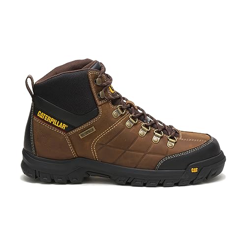 Cat Footwear Men's Threshold Waterproof Steel Toe, Real Brown, 9