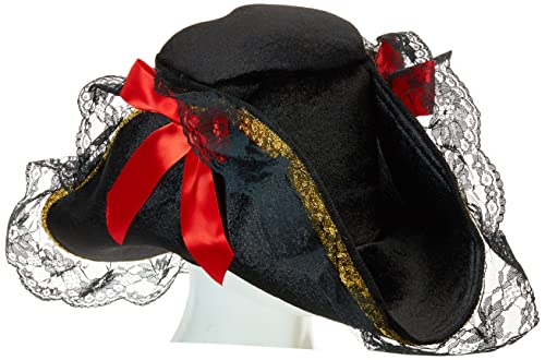 Dreamgirl Womens Pirate Captain Costume Hat, Adult Sexy Pirate Hat, Halloween Costume Accessory - Standard
