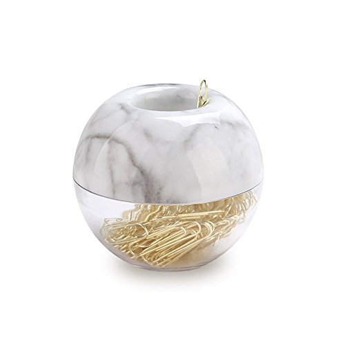 MultiBey Magnetic Marble White Clip Holder A stylish paper clip holder suitable