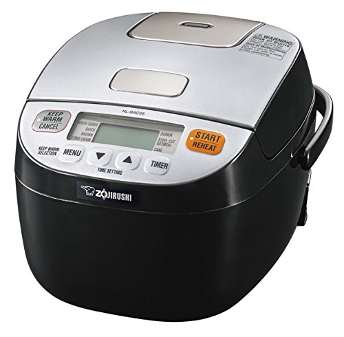 Zojirushi 612252-NL-BAC05SB Micom Panela de Arroz e Aquecedor, Prateado e Preto