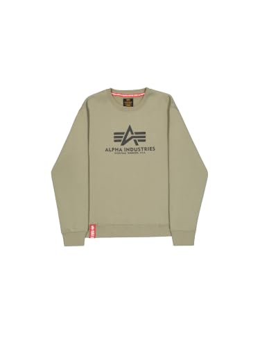 (-37%) Alpha Industries Herren Basic Pullover Sweatshirt, Olive, M